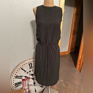 Vince Black Textured Midi Dress